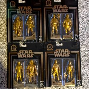 Set a four Commemorative Edition, Skywalker Saga, gold action figures